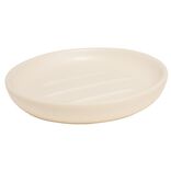 Porte-savon rond céramique rose clair Ø10xH2cm