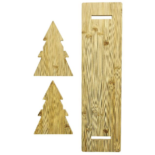 Plateau de présentation en bambou design sapin L60cm