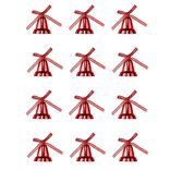 Décoration de Noël mini cloche brillante 12 pièces Ø3xH3,5cm (3 modèles)