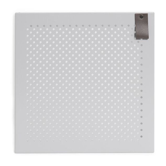 Porte Box Cube m&eacute;tal ajour&eacute; gris clair