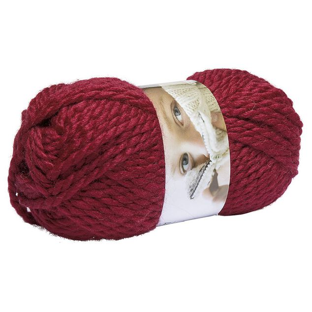Fil &agrave; tricoter bordeaux acrylique