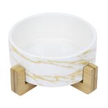 Gamelle pour chien ou chat dolomite et bambou 850ml