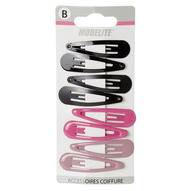 Barrette clic clac enfant métal uni x8