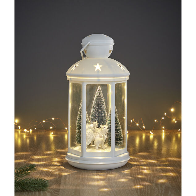 Lanterne de No&euml;l lumineuse &agrave; led anim&eacute;