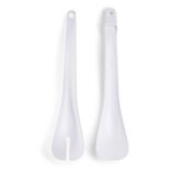 Lot de 2 couverts à salade plastique blanc L.31cm