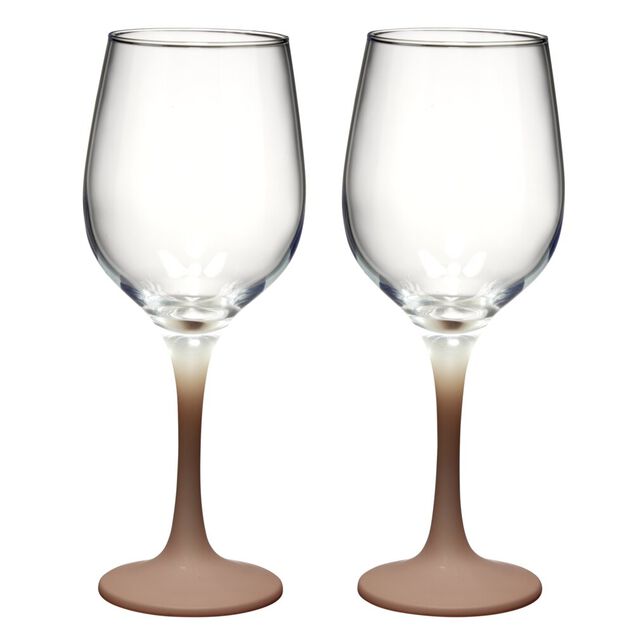 Verre &agrave; vin x2 pied opaque 39,5cl (3 mod&egrave;les)