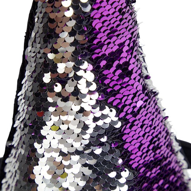 Chapeau Halloween sorci&egrave;re TU enfant noir &agrave; sequins