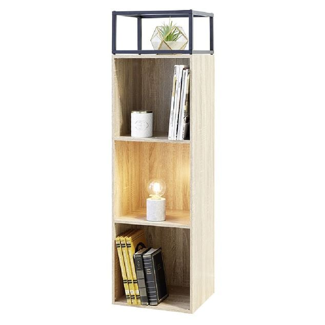 Pieds pour meuble Box Cube m&eacute;tal noir H17,5cm