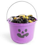 Seau &agrave; bonbons Halloween imprim&eacute; citrouille (plusieurs mod&egrave;les)