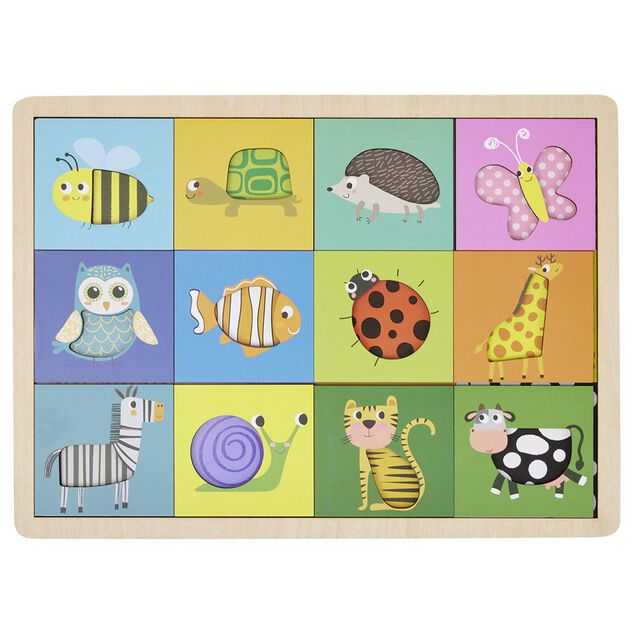 Puzzle animal éducatif bois 30x22cm