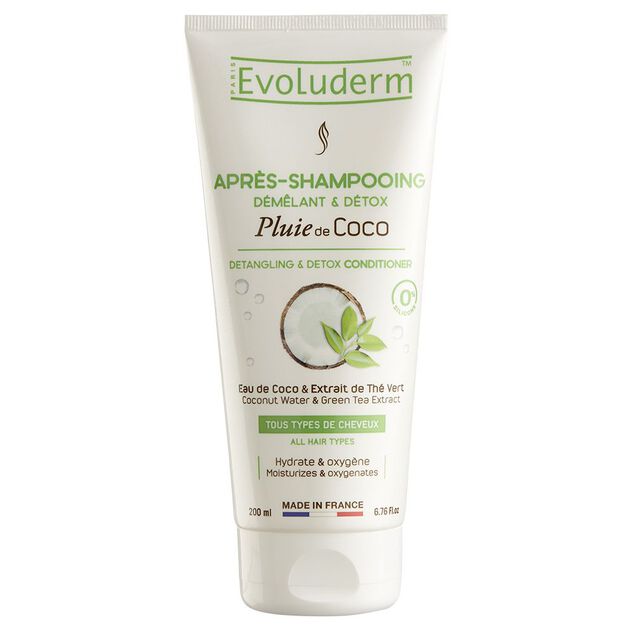 Apr&egrave;s shampooing d&eacute;tox Evoluderm pluie de coco 200 ml