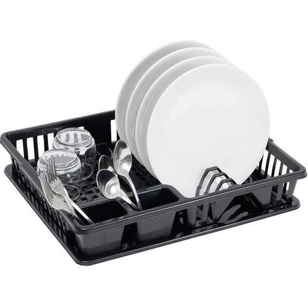 &Eacute;gouttoir &agrave; vaisselle noir