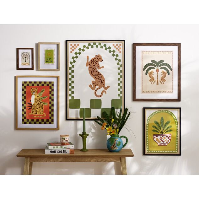 Bo&icirc;te livre en carton motif tropical 22x16x&Eacute;p3cm (2 mod&egrave;les)