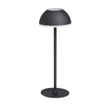 Lampe &agrave; poser sans fil tactile et rechargeable USB 3 nuances H37cm noir