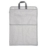 Panier &agrave; linge mural pliant tiss&eacute; gris 40,5x15xH57cm