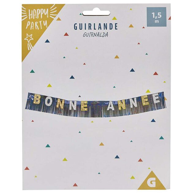 Guirlande frange Bonne Ann&eacute;e