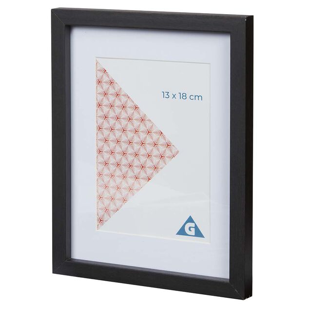 Cadre photo bois noir 20x26cm pour photo 13x18cm