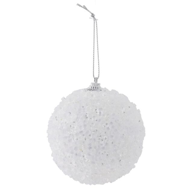 Boule de No&euml;l brillante &Oslash;8cm (2 mod&egrave;les)