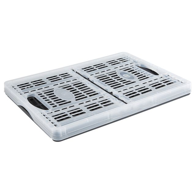 Casier pliant noir et blanc transparent 32 L