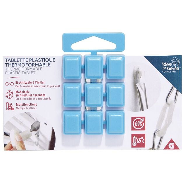 Tablette plastique thermoformable x9