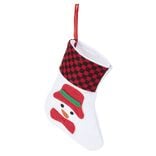 Grande chaussette de Noël en feutre x2