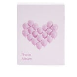 Album photo motif coeur 21x26cm - 2 mod&egrave;les rose ou bleu