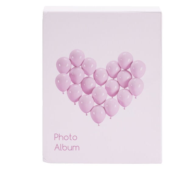 Album photo motif coeur 21x26cm - 2 mod&egrave;les rose ou bleu