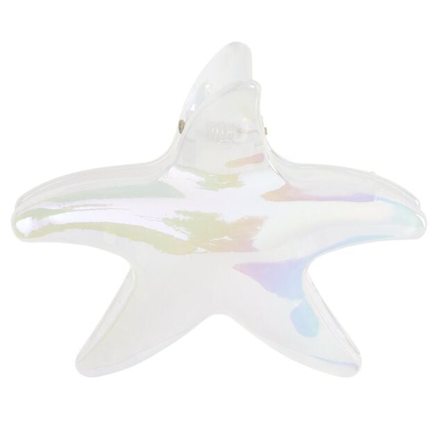 Pince cheveux coquillage blanc nacr&eacute; L6cm
