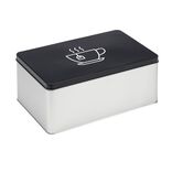 Boîte à thé rectangulaire en métal 22x19xH.9cm