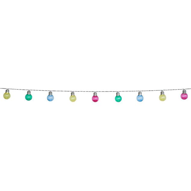 Guirlande guinguette solaire 135cm ampoules multicolores