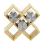 Porte &eacute;pice 5 cases bambou 17x17xH9cm