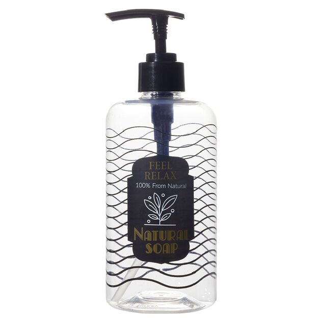 Distributeur de savon plastique imprim&eacute; 500 ml