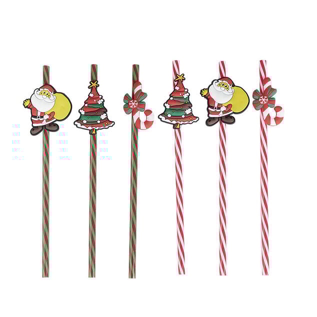 Paille r&eacute;utilisable No&euml;l x6