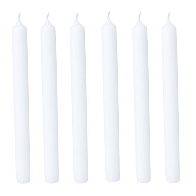 Bougie chandelle blanche Ø2xH25 cm x6