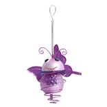 Lampe solaire forme insecte en m&eacute;tal &agrave; suspendre 9x8xH11cm (3 mod&egrave;les)