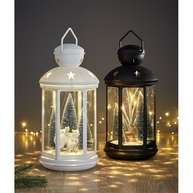 Lanterne de No&euml;l lumineuse &agrave; led anim&eacute;