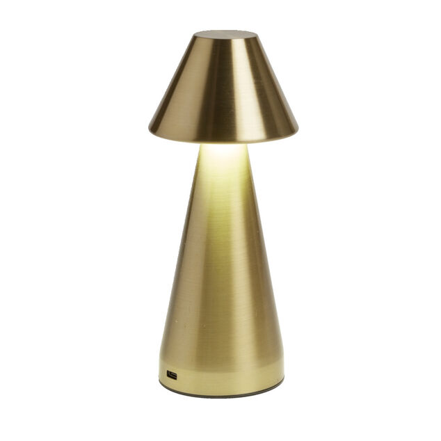 Lampe de table Conni USB tactile jaune &Oslash;9,5xH22,5cm