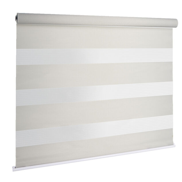 Store enrouleur avec ou sans perçage jour nuit beige 45x160cm