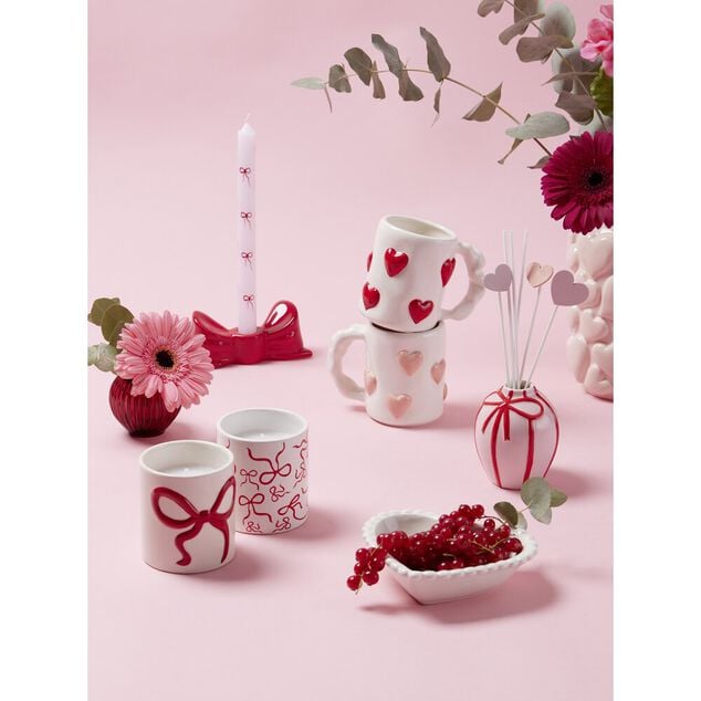 Diffuseur en gr&egrave;s motifs noeuds senteur rose et bergamote 100ml