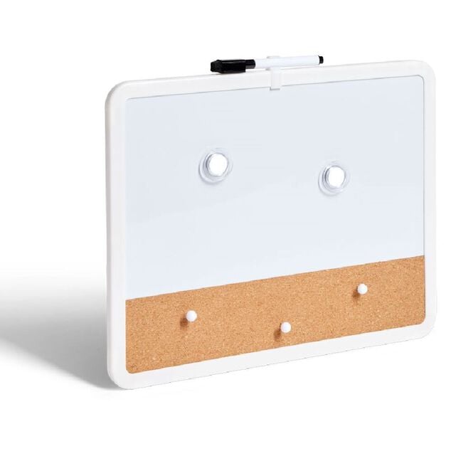 Tableau blanc avec surface en bois 33,7x28,1 cm