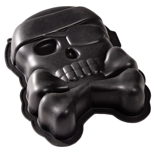 Moule &agrave; g&acirc;teau forme pirate silicone  26x19xH5,5cm