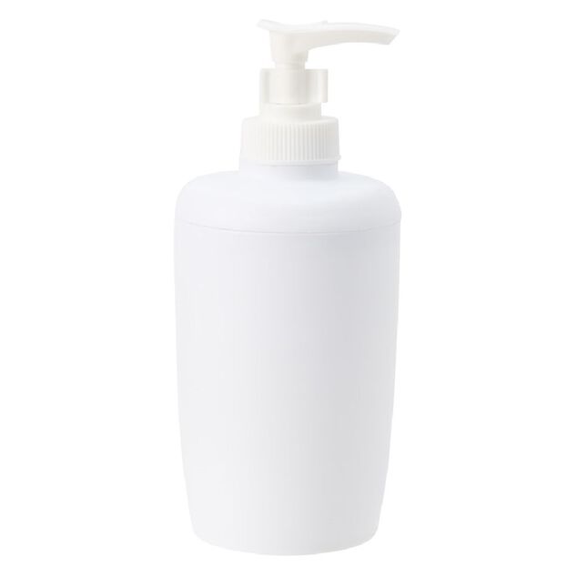 Distributeur &agrave; savon en plastique uni blanc