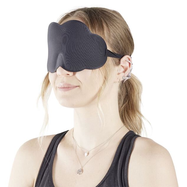 Masque yeux forme nuage polyester noir