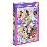 Puzzle enfant 48 pi&egrave;ces princesses Disney x2