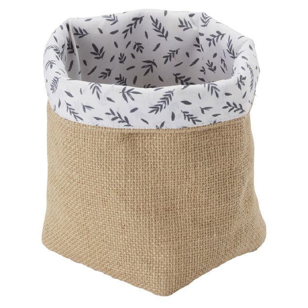 Pani&egrave;re en jute 12x12xH.16 cm