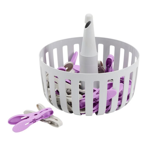 Pince &agrave; linge x30 avec panier