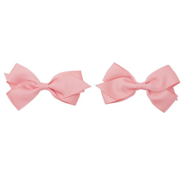 Barrette à cheveux x2 mini noeud tissu pastel 5,5x10cm (4 modèles)