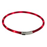 Collier pour chien tube silicone lumineuxLED rechargeable USB