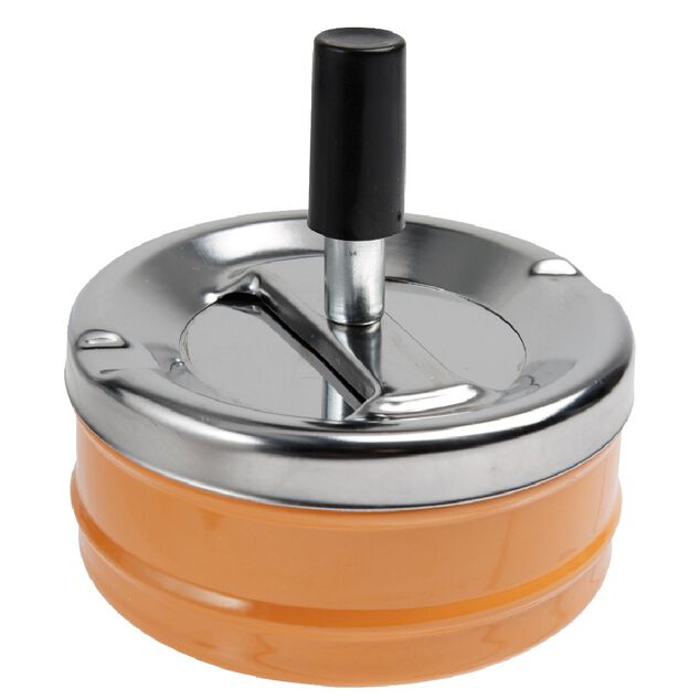 Cendrier poussoir rotatif