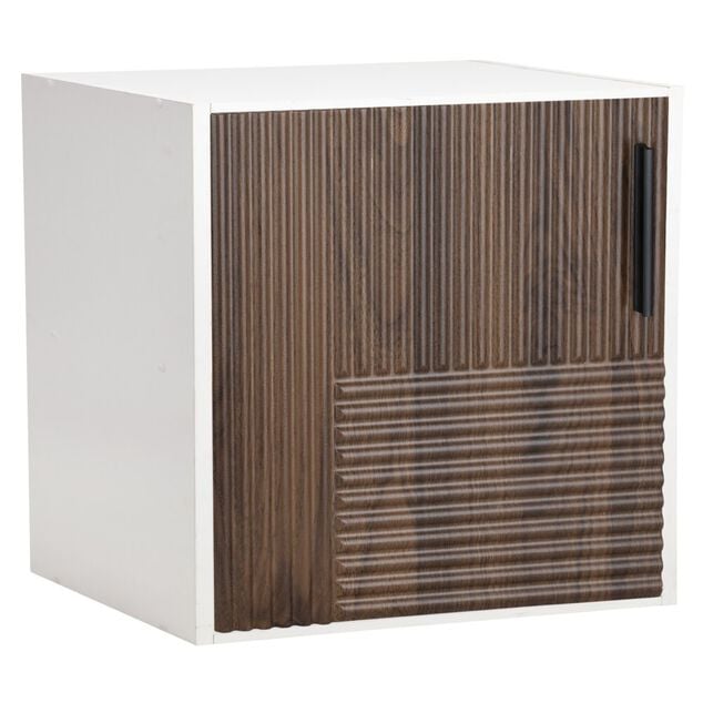 Set de 3 portes pour meuble Cube box 32x32cm bois marron